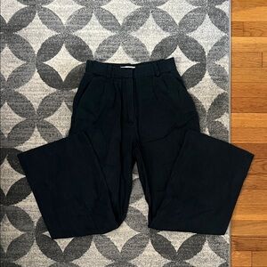 Deep Blue Wide-Leg Trousers